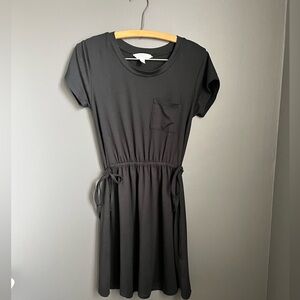 Market & Spruce Gray Casual Short Sleeve Sundress